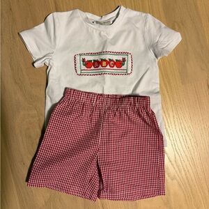 White and Red Apple and Worm ABC Matching Set - Back To School